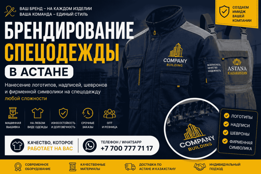 Брендирование спецодежды в Астане